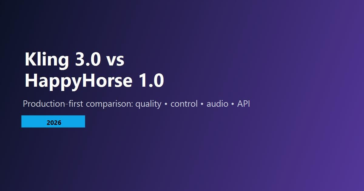 Kling 3.0 vs HappyHorse 1.0: A Production-First Comparison (Quality, Control, Audio, API)