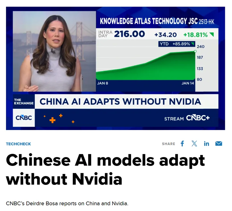 CNBC reporting on Chinese AI adapting without Nvidia