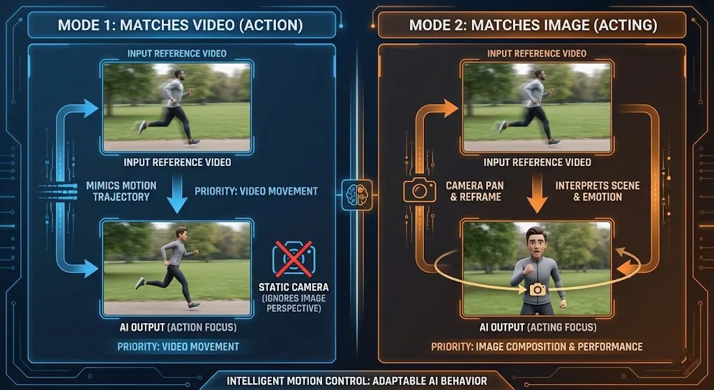 Kling Motion Control Mode 1 vs Mode 2