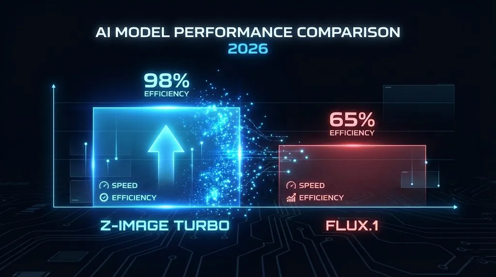 Comparison of Z-Image Turbo vs FLUX.1 inference speed and VRAM usage